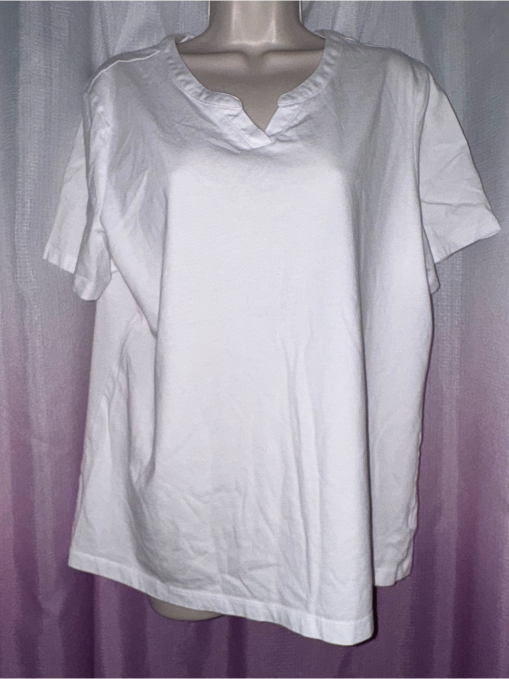 Coral Bay White Crew Neck Cotton Tee